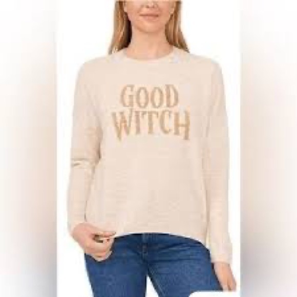 Vince Camuto Sweaters - NWT Vince Camuto Cream 'Good Witch' Sweater